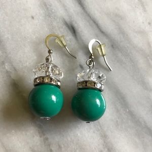 Teal Dangling Earrings